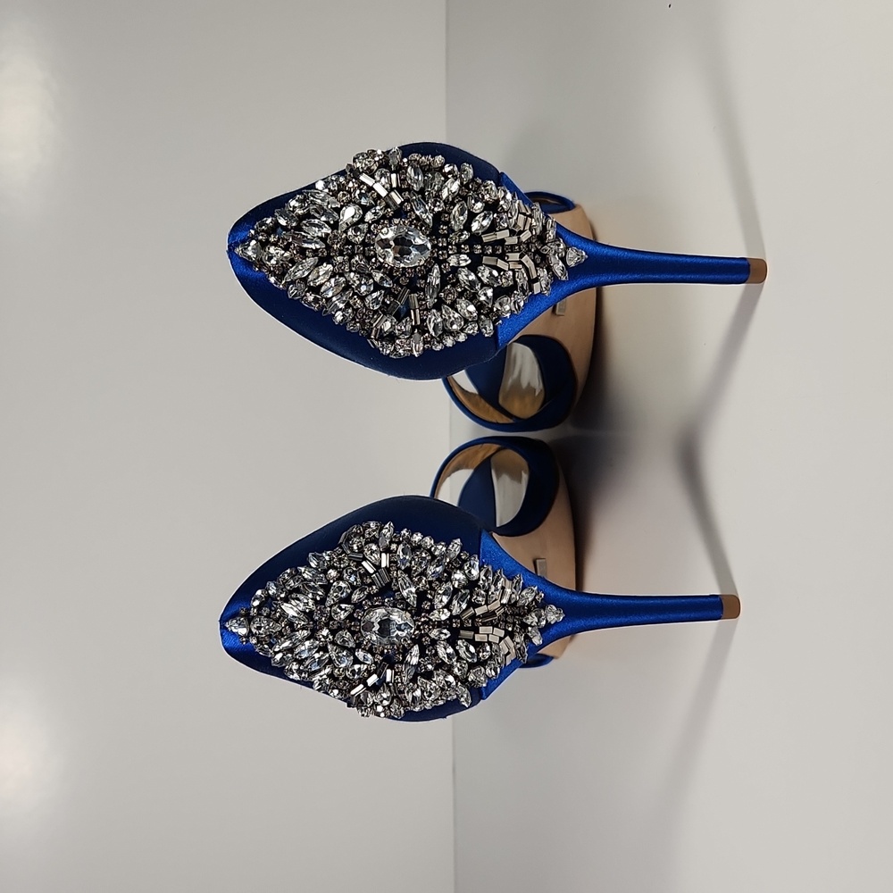 Badgley Mischka Maxine blue pumps 8 nwt